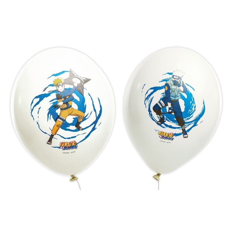 6 ballons en latex - Naruto Uzumaki / Kakashi Hatake - Diamètre 27