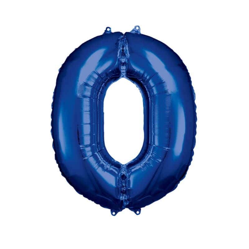 ballon géant chiffre sept 7 bleu pour fêter un anniversaire