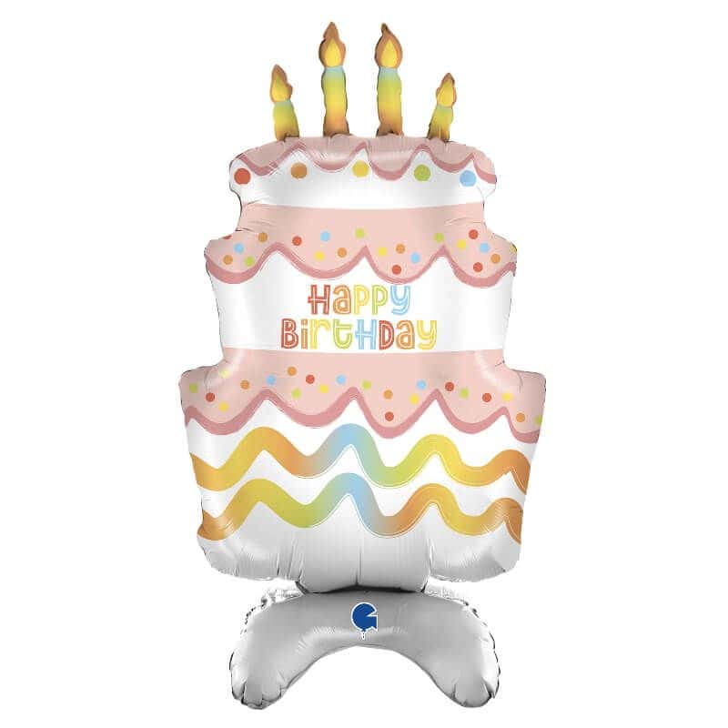 Ballon en aluminium Gâteau d'anniversaire à poser - Air - 97 cm - Jour de  Fête - Mon 1er anniversaire - Anniversaire Enfant