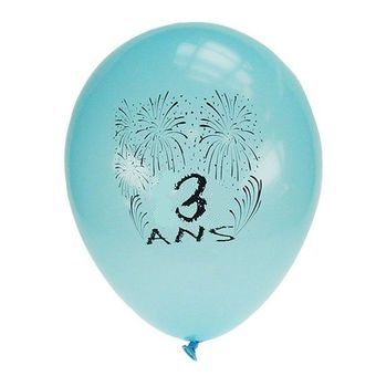 Ballons de Baudruche Anniversaire 3 ans - Jour de Fête - Ballons -  Décoration