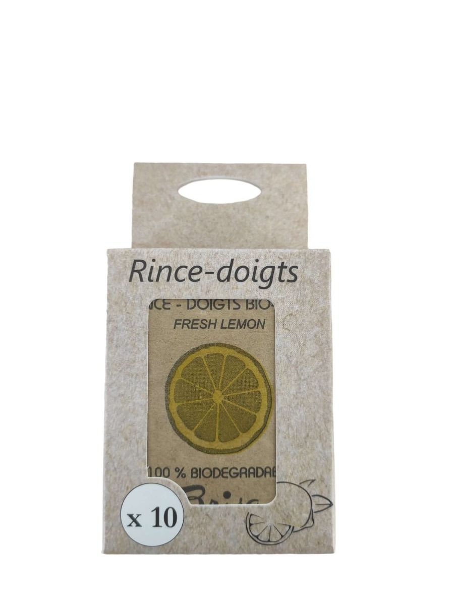 Lingettes Rince-doigts Citron 12 x 16 cm - carton de 1000 unités