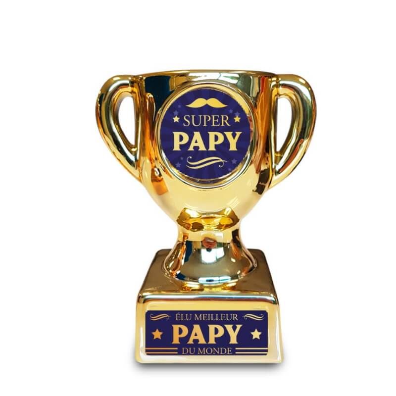 Cadeau Trophée Doré - Super Papy - Jour de Fête - Fêtes des papis