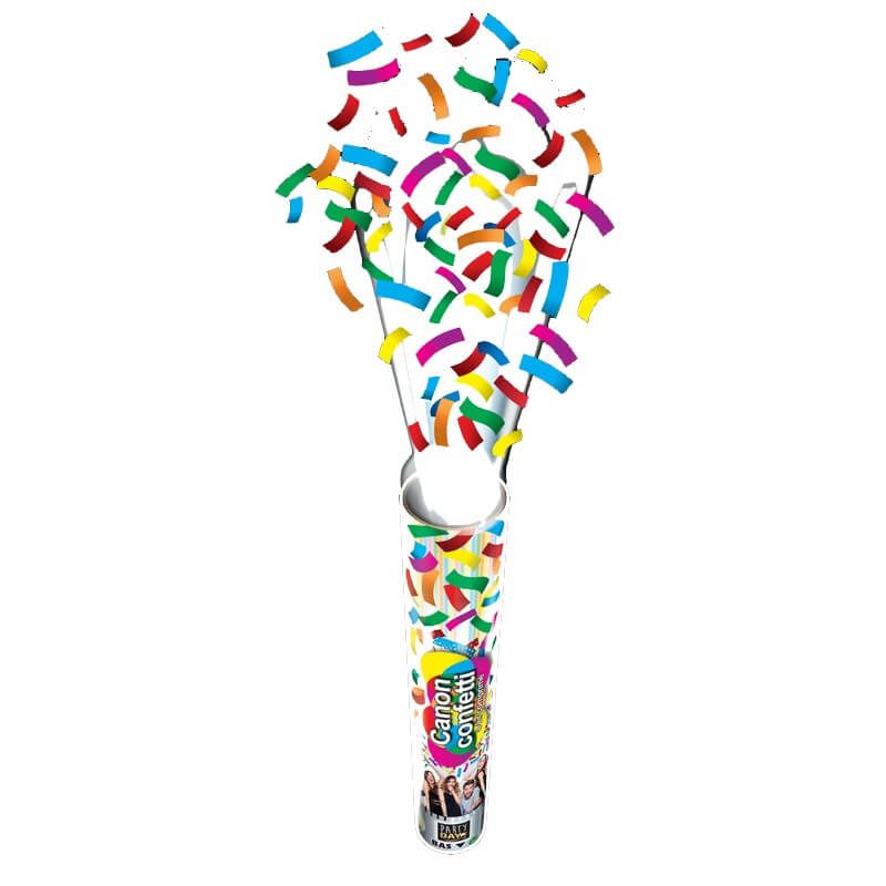 Canon à Confettis 30 cm - Rectangles - Multicolore - Jour de Fête - Confetti  - Confettis et Serpentins