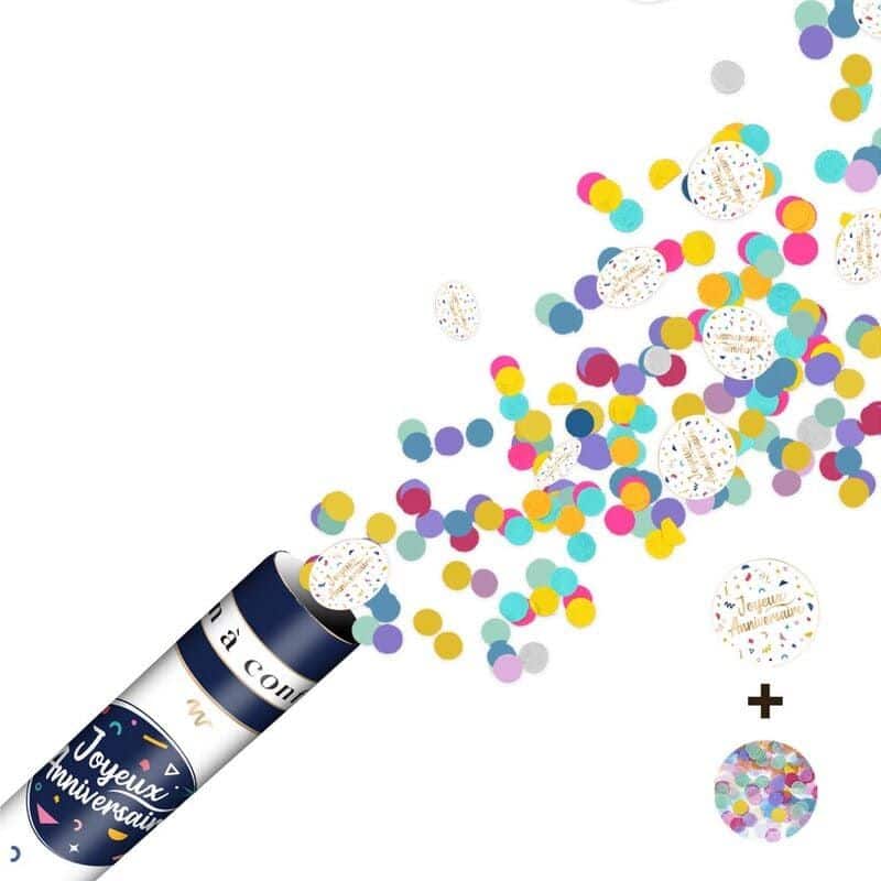 Canon à Confettis Joyeux Anniversaire - Jour de Fête - Boutique