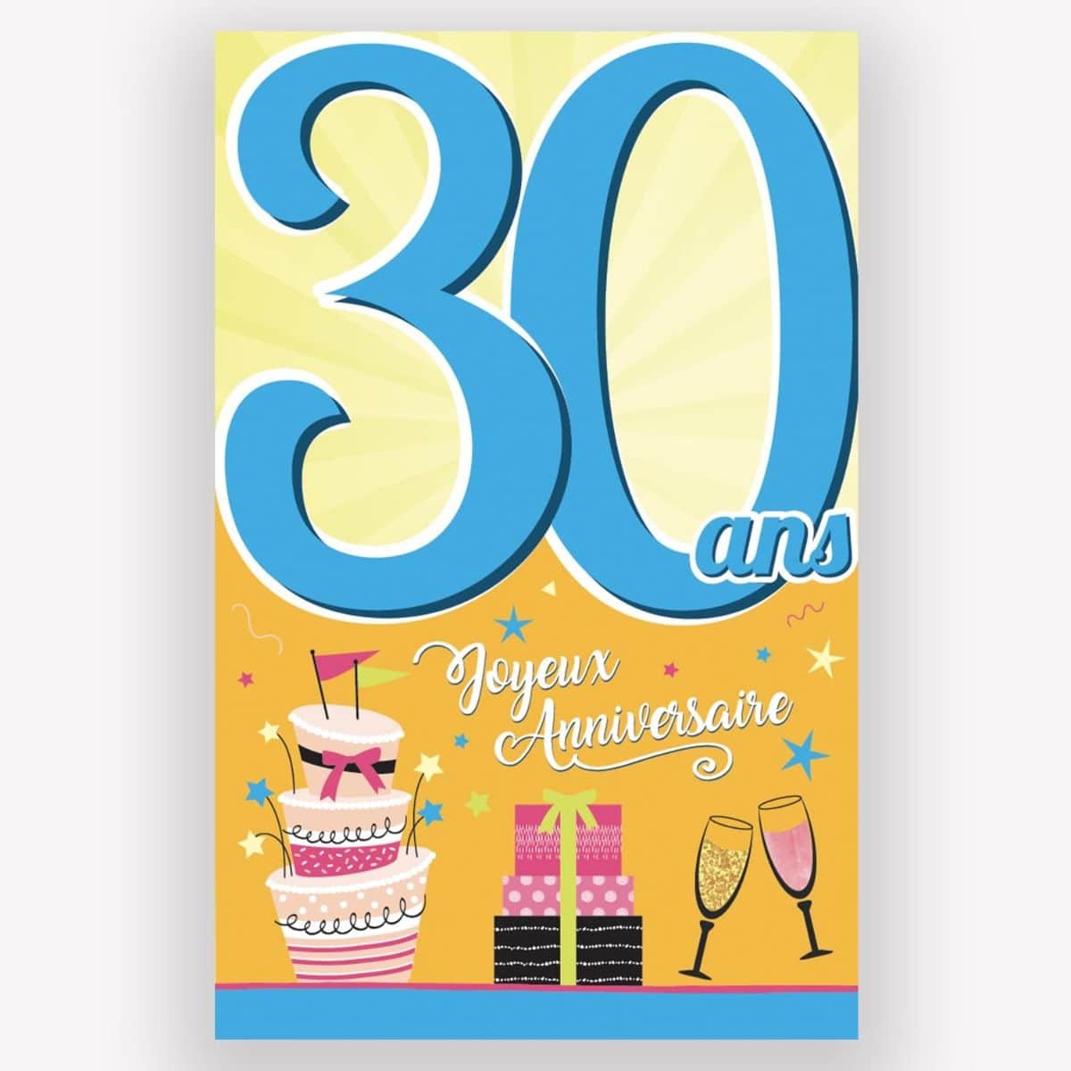 Carte d'Anniversaire Découp'âge Femme avec Enveloppe - 30 ans - Jour de  Fête - Boutique Jour de fête