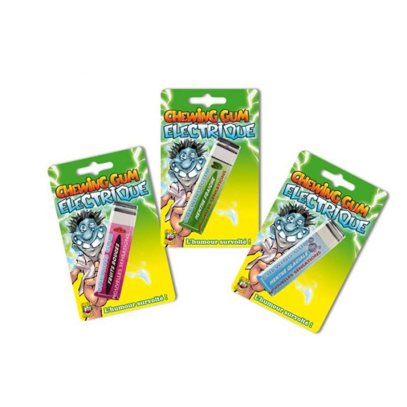 Chewing Gum Electrique - Coloris au Choix - Jour de Fête - Anniversaire  Adulte - Anniversaire