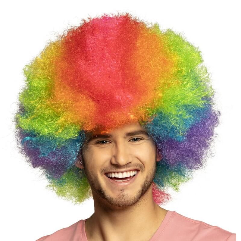 Perruque de Clown de luxe pour adulte - Multicolore - Jour de Fête -  Perruques - Accessoires