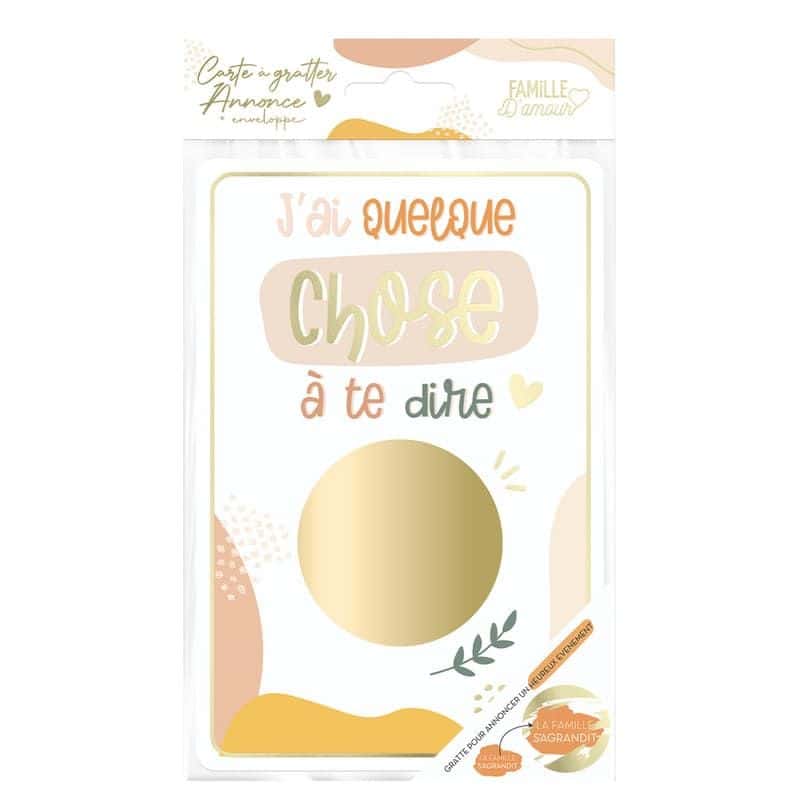 Tata Carte Annonce Grossesse à Gratter Bon cadeau -  France