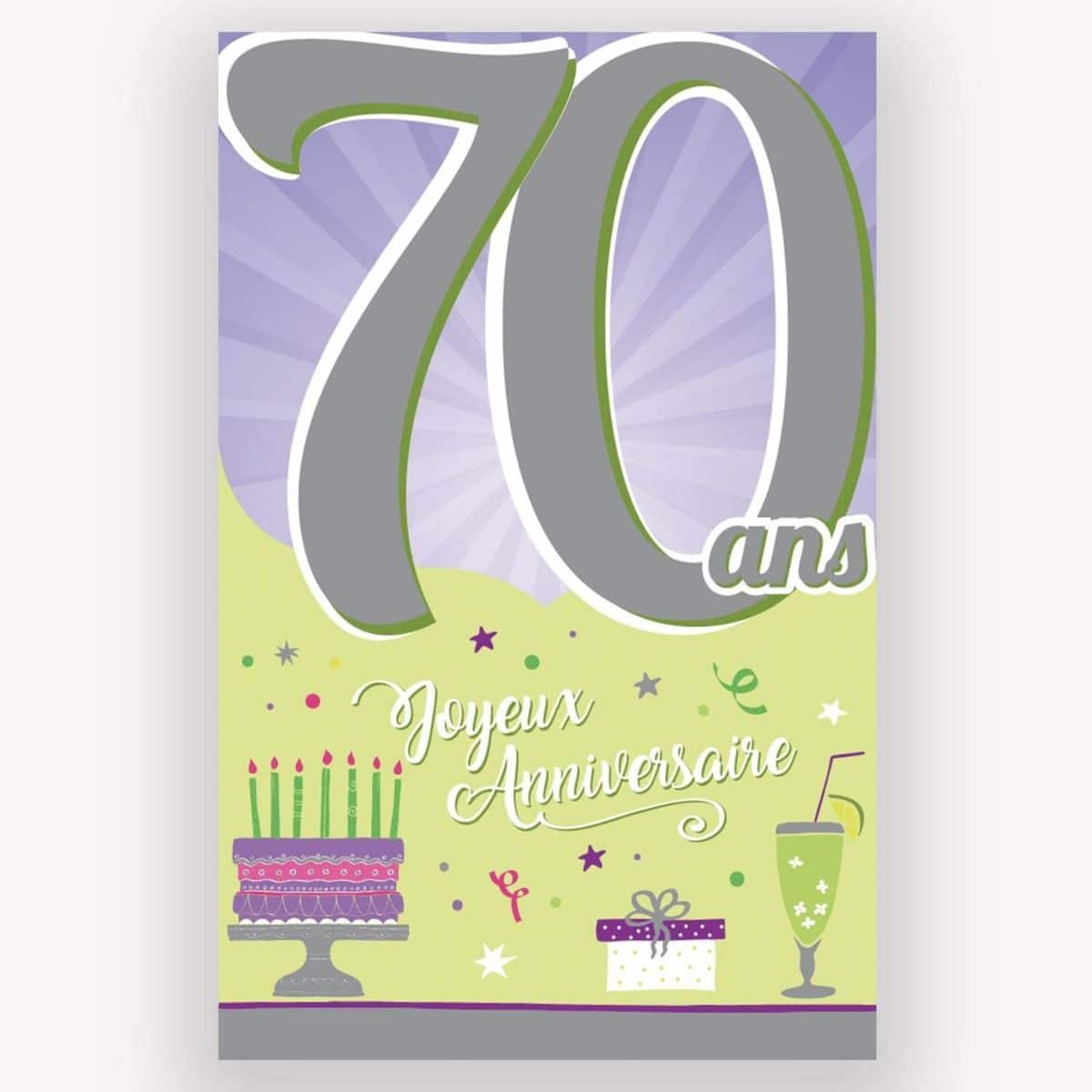 Carte d'anniversaire Découp'âge pour homme - 70 ans - Jour de Fête