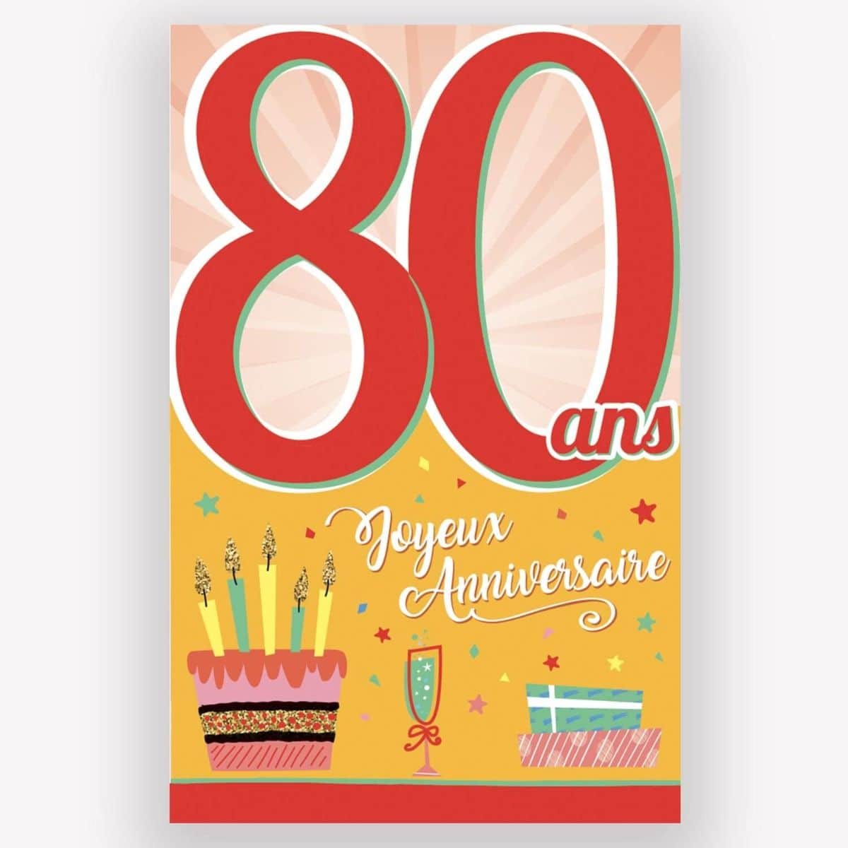 Carte d'anniversaire découp'âge - 80 ans - Jour de Fête - Découp'âge - Nos  Cartes d'Anniversaire