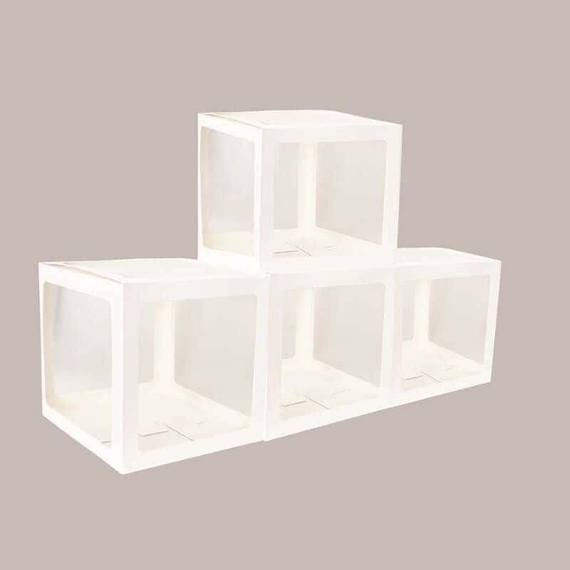 Boîte transparente pour ballons, 4 pièces/ensemble, décoration