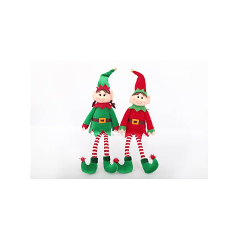 Mascotte lutin vert et rouge - Déguisement de lutin du père Noël