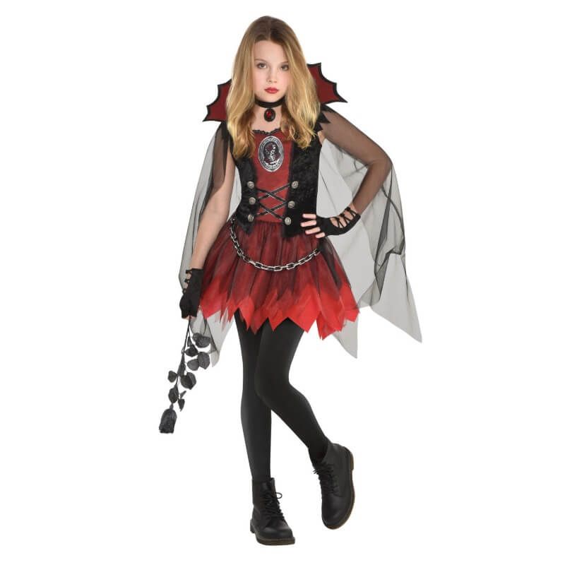 Déguisement Dark Vampire - Fille - Taille au Choix - Jour de Fête -  Halloween - Evènements