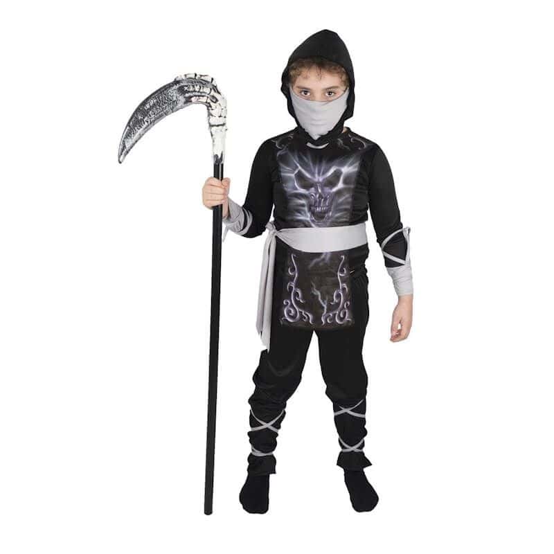 Déguisement de Squelette Ninja pour enfant - Taille au choix - Jour de Fête  - Halloween - Evènements