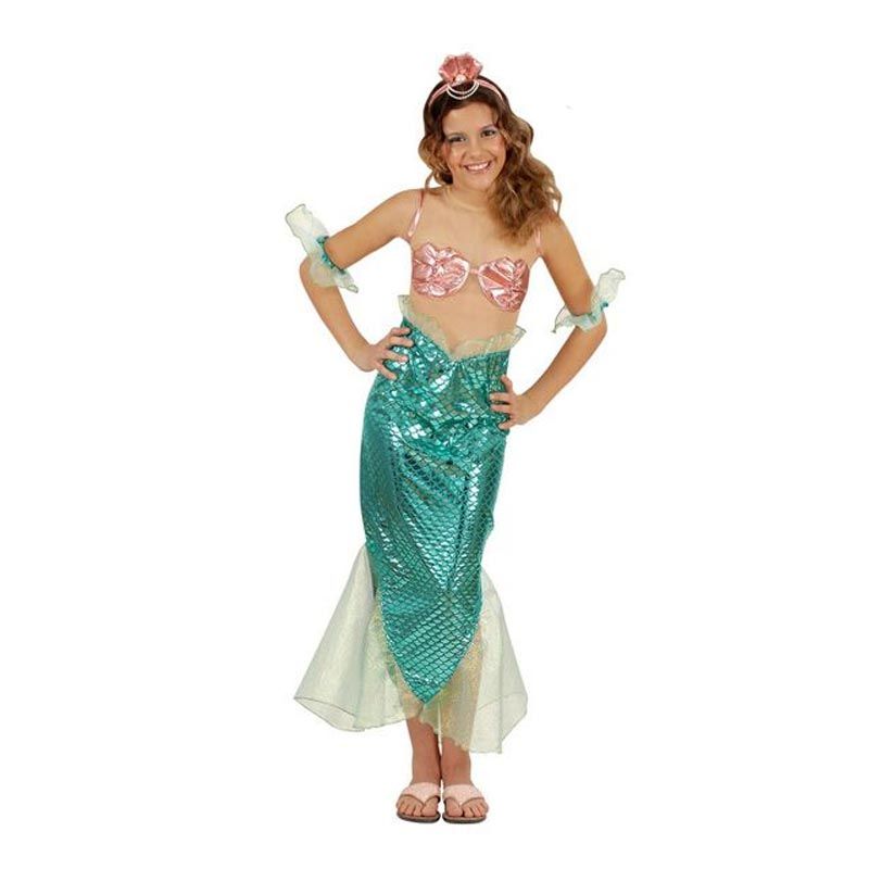 Robe de princesse sirène illuminée à Led Up, costume de sirène pour filles,  tenue de sirène de fête Tutu robe avec bandeau, costume d'anniversaire de  Noël d'Halloween