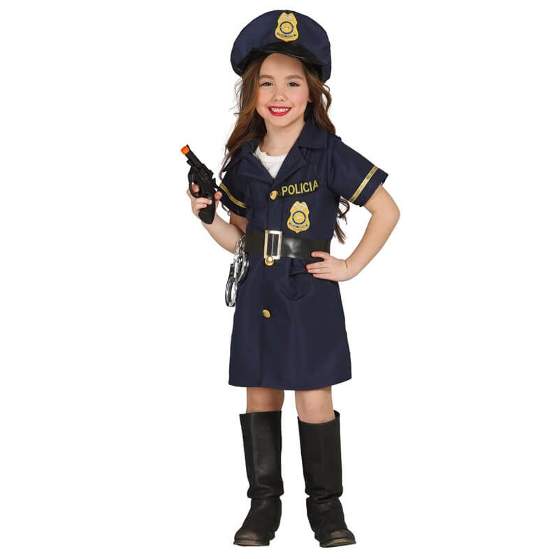 Déguisement Policière fille - Taille au choix - Jour de Fête - Déguisement  Fille - Déguisement pour Enfants