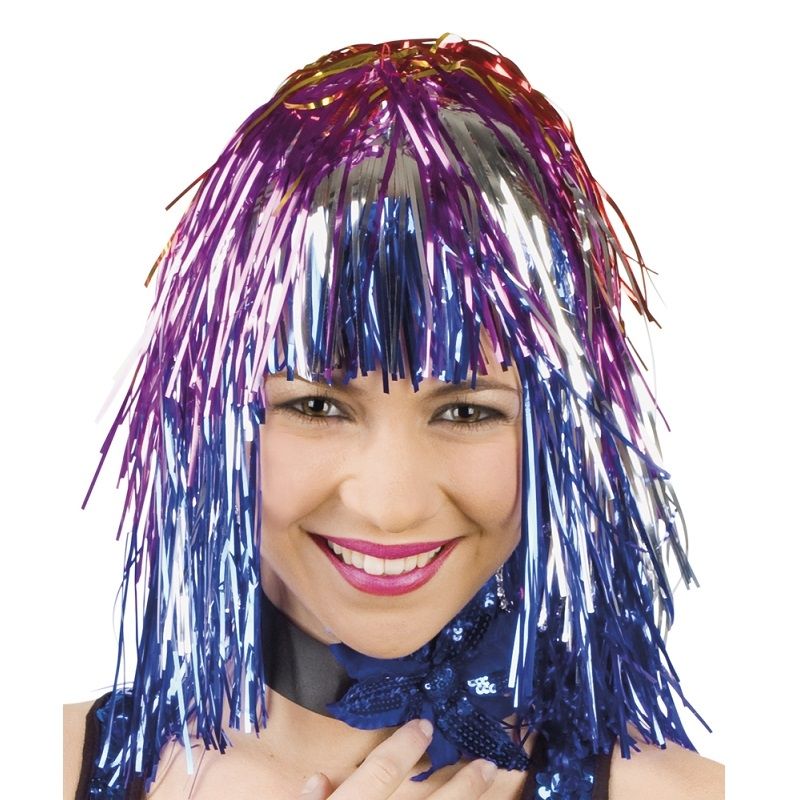 Perruque Disco Femme Lamée Multicolore - Jour de Fête - Perruques
