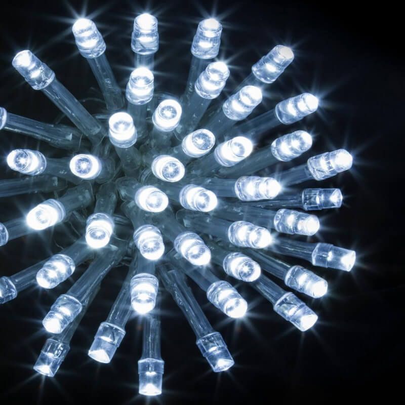 Guirlande Electrique Lumineuse - Intérieur / Extérieur - Blanc Froid - 300  LED - Jour de Fête - Guirlandes lumineuses - Décoration Extérieure