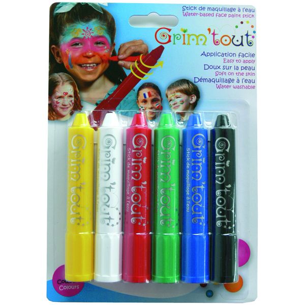6 Crayons de Maquillage Enfant Grim'Tout, Maquillage Grim'Tout