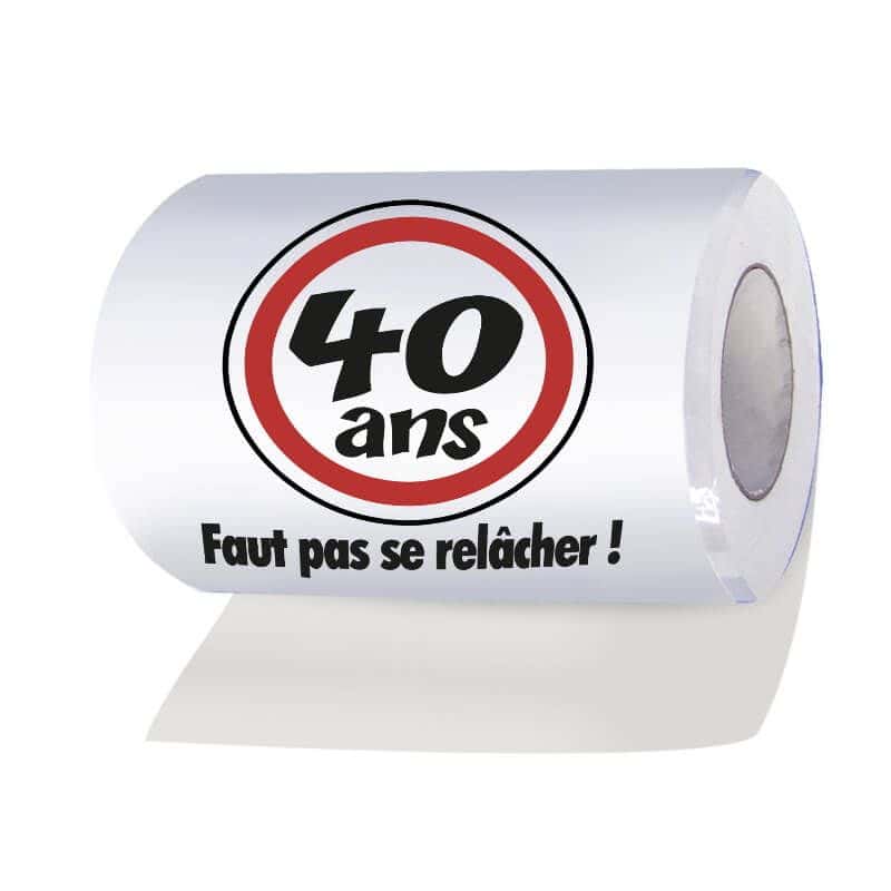 Papier toilette humoristique anniversaire : 40 ans - Jour de Fête