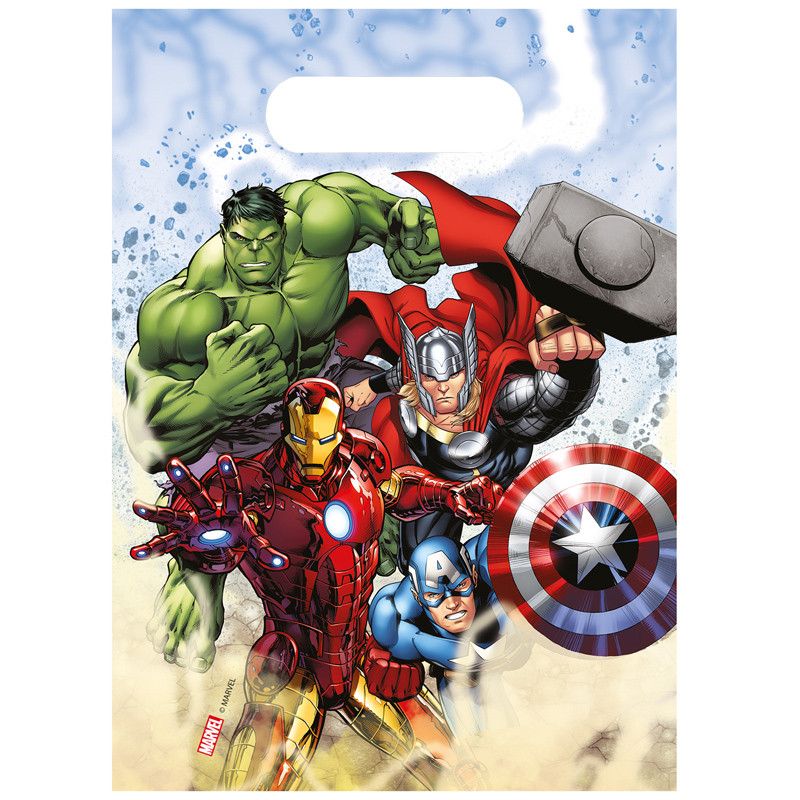 Set de 6 sacs cadeaux - Avengers Infinity Stones - Jour de Fête