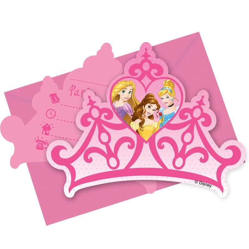 Carte anniversaire princesses Disney invitation numérique virtuelle enfant