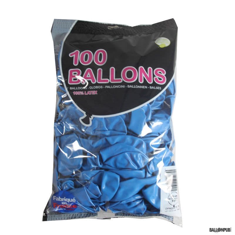 Sachet de 100 ballons standard bleu