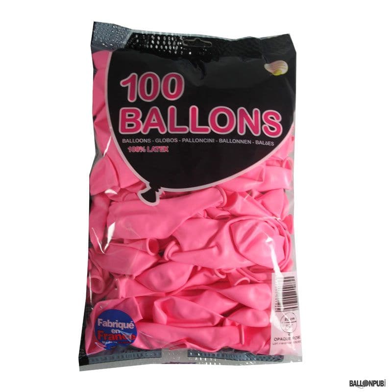 100 Ballons de Baudruche couleur Rose - Jour de Fête - Boutique Jour de fête