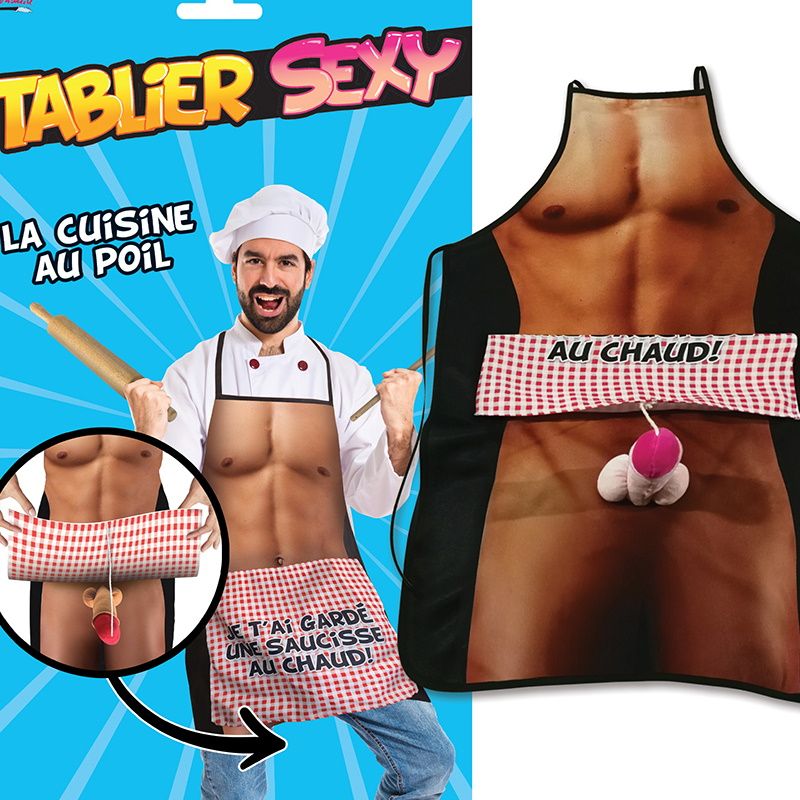 Tablier De Cuisine Sexy Homme Musclé Tablier De Cuisine Créatif Cadeau De  La Saint-Valentin