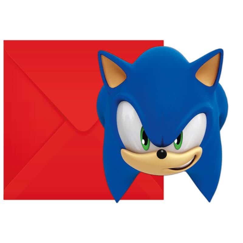 6 Cartes d'invitation Sonic™ : Deguise-toi, achat de