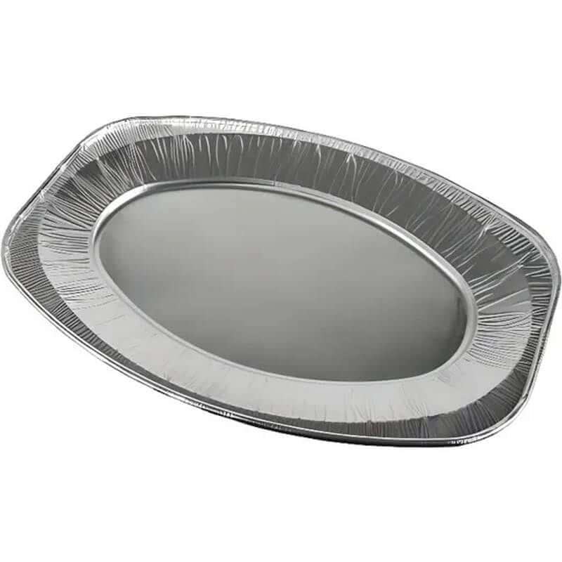 10 Plateaux Ovales en Aluminium - 43 x 29 cm - Jour de Fête - Vaisselle  Jetable Eco-Responsable - Vaisselle Jetable
