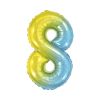 ballon à air chiffre au choix iridescent arc-en-ciel | jourdefete.com