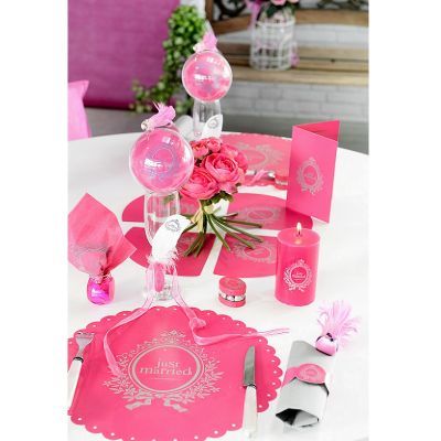 Marque Place Ronds Just Married 10 cm - Fuchsia