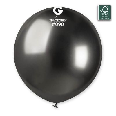 3 ballons 48 cm gris sidérial | jourdefete.com