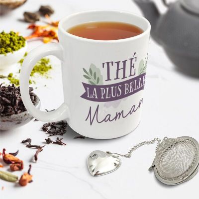 Coffret Cadeau Mug et Boule à thé - Thé la plus belle maman | jourdefete.com