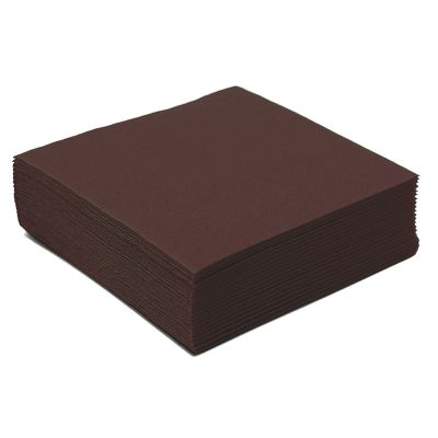 50 Petites Serviettes Microgaufrées - Chocolat