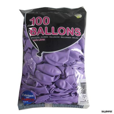 100 Ballons de Baudruche couleur Lilas
