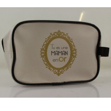 Trousse de toilette "Tu es une maman en Or"