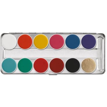 Maquillage Kryolan - Aquacolor - Palette de 12 couleurs - FP Maquillage Kryolan - Aquacolor - Palette de 12 couleurs - FP