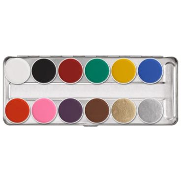 Maquillage Kryolan - Aquacolor - Palette de 12 couleurs - SN