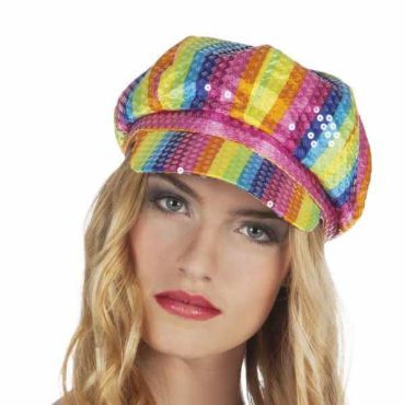 Casquette Arc-En-Ciel à Sequins