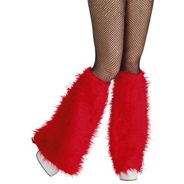 Guêtres peluche - Rouge