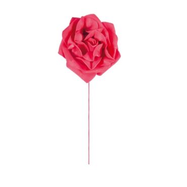 4 Roses Romantiques sur Tige - Rouge