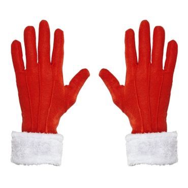 Gants du Père Noël - Rouge à Fourrure Blanche