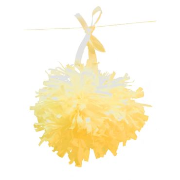 3 Pompons Ø10 cm en papier de soie - Jaune pâle