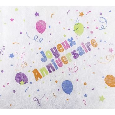 Chemin de Table "Joyeux Anniversaire" - Multicolore