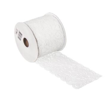 Bobine de ruban en dentelle blanche 7cm x 2m