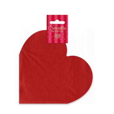 Pack de 10 serviettes pour la Saint-Valentin en forme de cœur | jourdefete.com Pack de 10 serviettes pour la Saint-Valentin en forme de cœur | jourdefete.com
