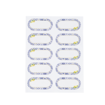 Stickers marque-verres Dolce Vita bleu roi & or | jourdefete.com