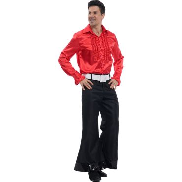 Chemise disco satin rouge homme, tenue rétro flamboyante pour soirée disco | jourdefete.com Chemise disco satin rouge homme, tenue rétro flamboyante pour soirée disco | jourdefete.com
